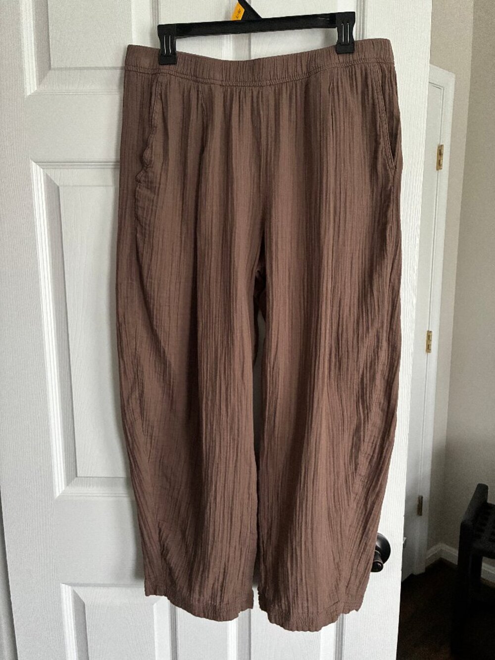 GAP Mid Rise Pull-On Barrel Gauze Pants 100 % Cotton - Picture 5 of 8